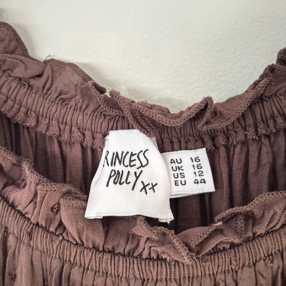 Princess Polly The Love Galore Chocolate Brown Romper Sz 12 - Picture 6 of 8